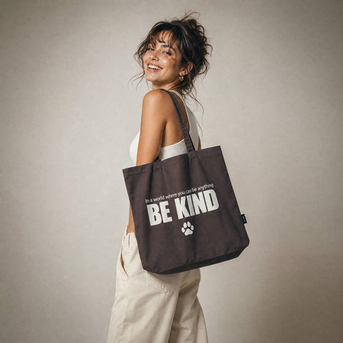 Be Kind Canvas Tote Chocolate