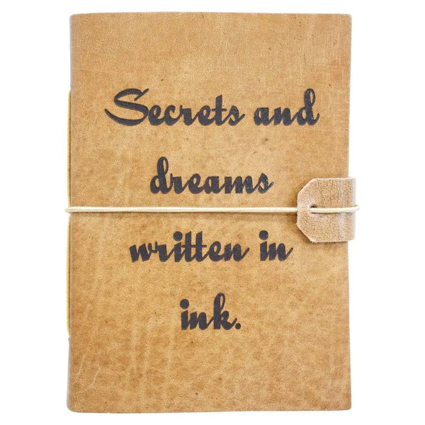 Leather Notebook-Written in ink