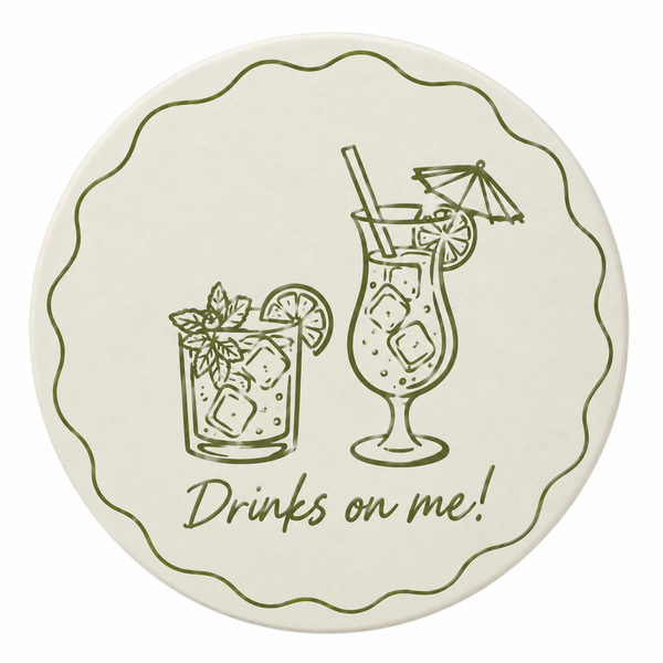 Happy Hour Ceramic Coaster Assorted
