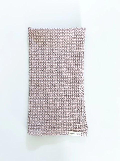 Rustic Waffle Standard Tea/Hand Towel - Dusty Pink