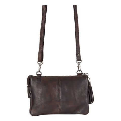 Mia Leather Cross Body Bag Brown