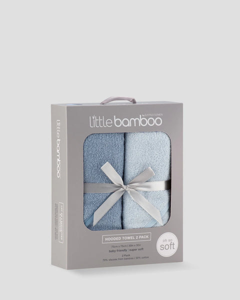 Hooded Towel 2PK - Retro Blue