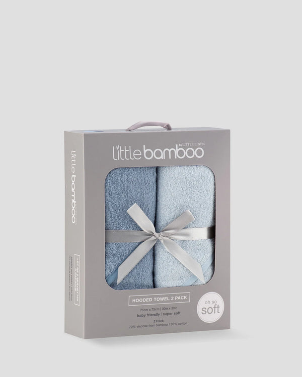 Hooded Towel 2PK - Retro Blue