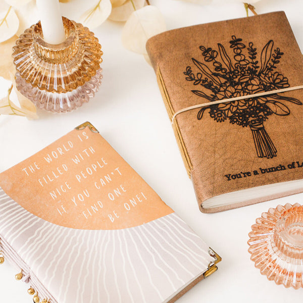 Leather Notebook- Nice People