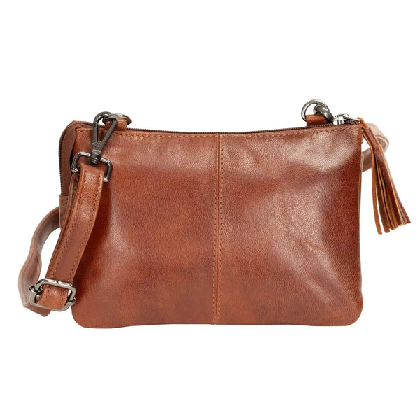 Mia Leather Cross Body Bag Cognac