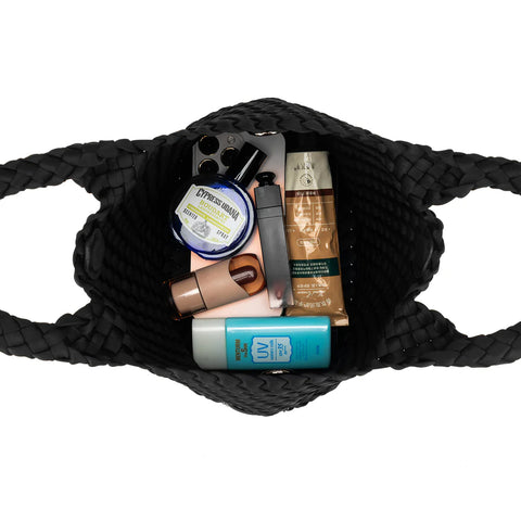Riviera Black 2 Piece Mini Tote Handbag