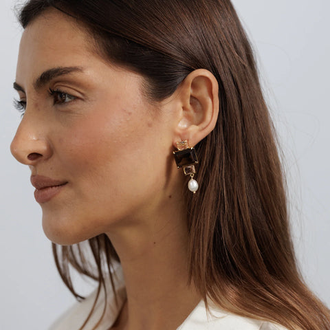 Chocolate Pearl Earrings