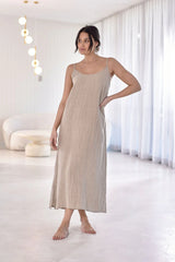 Eadie Lifestyle-Fundamental Linen Midi - Natural