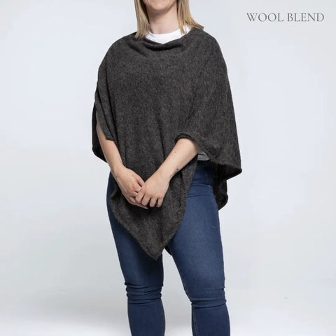 Pearl Poncho-Charcoal