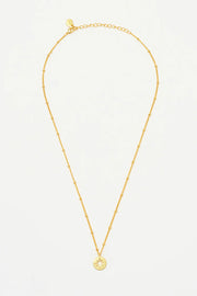 Estella Bartlett- Starburst Disc Necklace Gold Plated