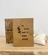 Leather Notebook Happy Things
