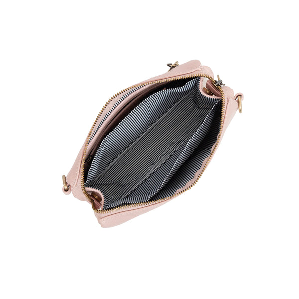 Edie Black Crossbody Bag-Pink