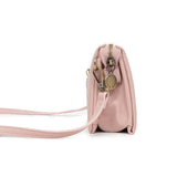 Edie Black Crossbody Bag-Pink
