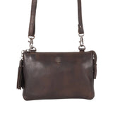 Mia Leather Cross Body Bag Brown