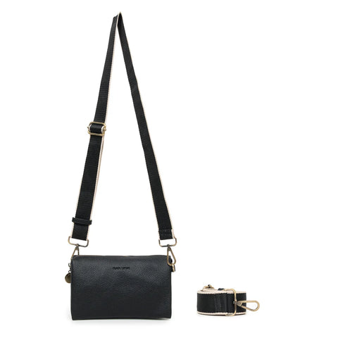 Edie Black Crossbody Bag-Black