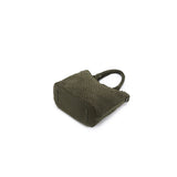 Black Caviar Designs- Arielle Olive 2 Piece Suede Top Handle