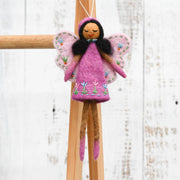 Tara Treasures- Felt Angel Fairy - Pink Dress