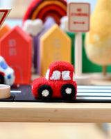 Tara Treasures- Felt Red Car Toy