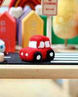 Tara Treasures- Felt Red Car Toy