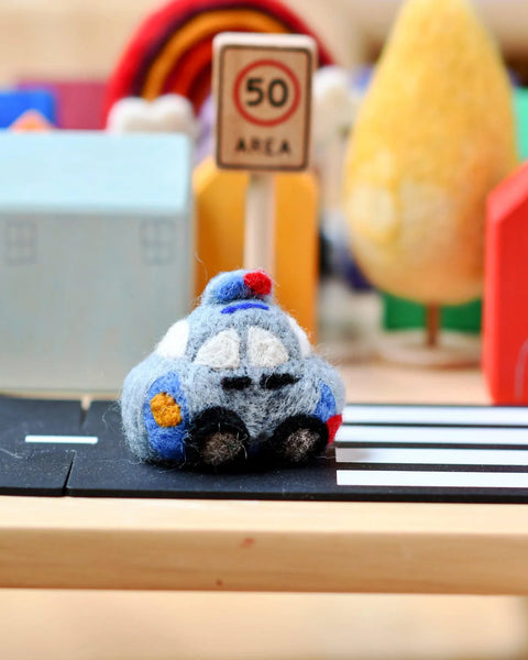 Tara Treasures- Felt Police car  Toy