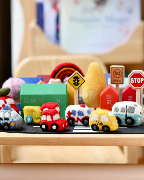 Tara Treasures- Felt Police car  Toy