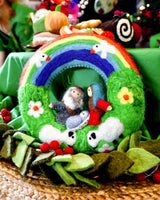 Tara Treasures-Felt Christmas Rainbow Nativity Wreath