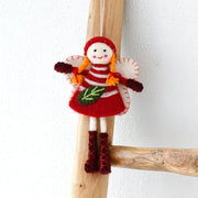 Tara Treasures- Felt Christmas Fairy - Red Dress