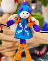 Tara Treasures- Felt Fairy - Blue Dress