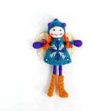 Tara Treasures- Felt Fairy - Blue Dress