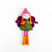 Tara Treasures- Felt Fairy - Green Dress