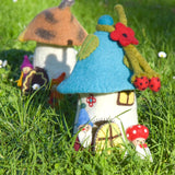 Tara Treasures- Fairies and Gnomes House - Blue Roof