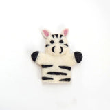 Tara Treasures-  Felt Finger Puppet Zebra