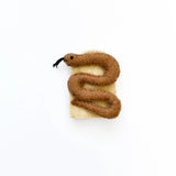 Tara Treasures-  Felt Finger Puppet Brown Snake