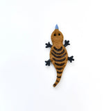 Tara Treasures-  Felt Finger Puppet Blue Tongue Lizard