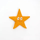 Tara Treasures-  Felt Finger Puppet Starfish Orange