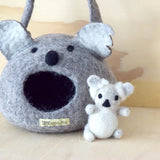 Tara Treasures- Felt Koala House Bag with Koala Toy