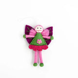 Tara Treasures- Felt Leaf Fairy - Pink Hair