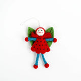 Tara Treasures- Felt Leaf Fairy - Red Hair