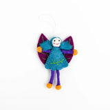 Tara Treasures- Felt Leaf Fairy - Blue Hair