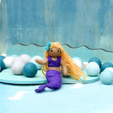 Tara Treasures-  Felt Coral Mermaid Hanging - Purple Tail