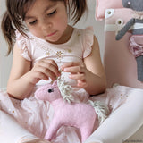 Tara Treasures- Felt Pink Unicorn Toy