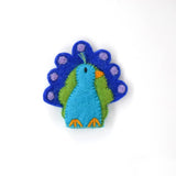 Tara Treasures-  Felt Finger Puppet Peacock