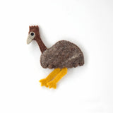 Tara Treasures-  Felt Finger Puppet Emu