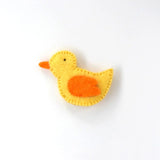 Tara Treasures-  Felt Finger Puppet Duck