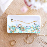 Lisa Angel- Thank You Rectangular Floral Trinket Dish