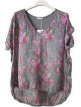 Floral Italian Linen Tee