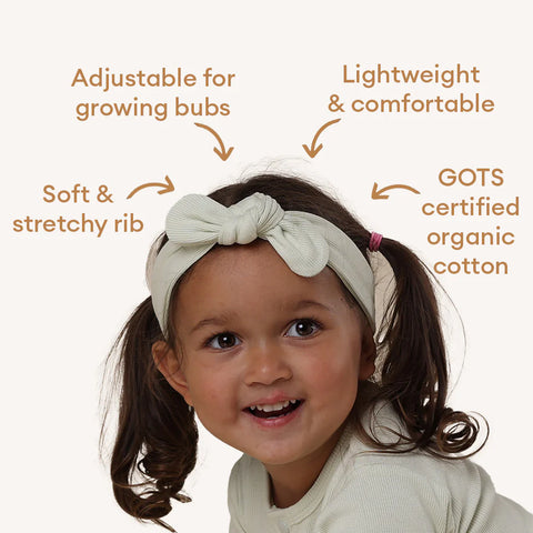 Honey Dew Ribbed Organic Topknot