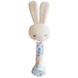 Alimrose Baby Bunny Stick Rattle Liberty Blue