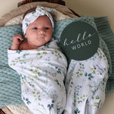 Eden Organic Jersey Wrap & Topknot Set