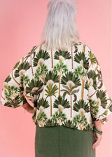 Donna Donna Katie Top Palm Print